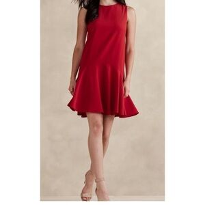 Banana Republic Penelope Crepe Red Mini Dress